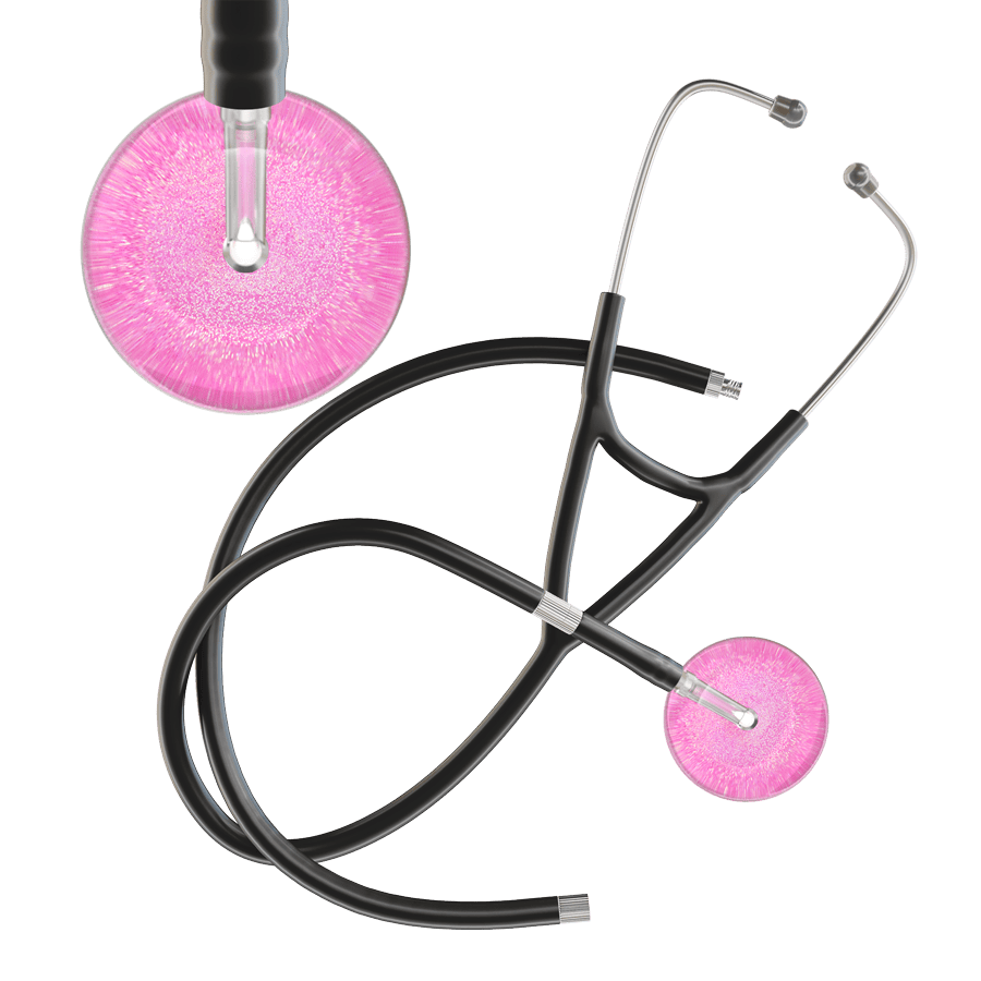 Light Glitter & Sparkles Cardiology Stethoscope