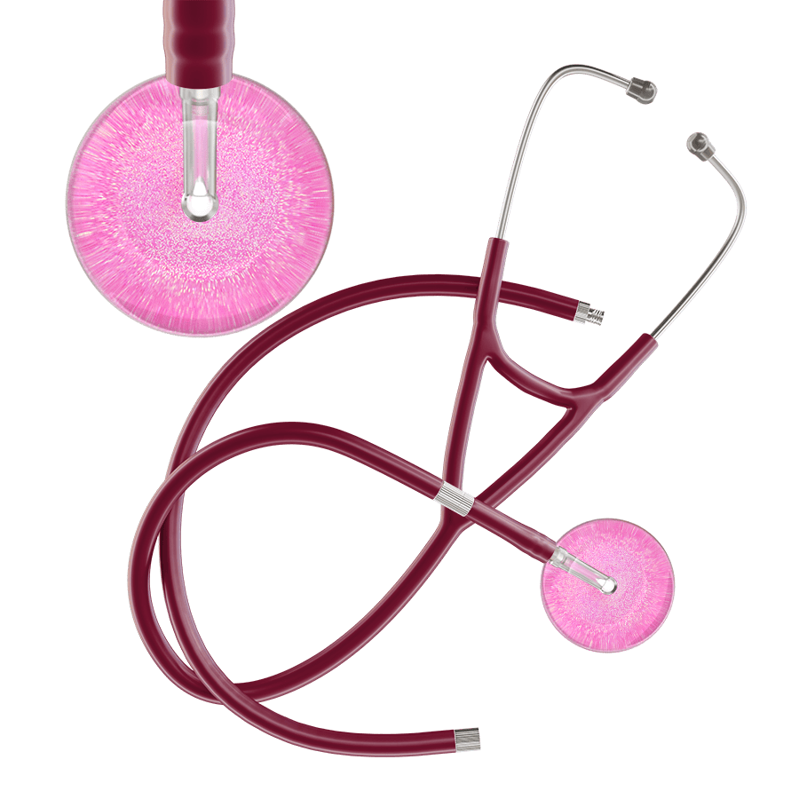 Light Glitter & Sparkles Cardiology Stethoscope