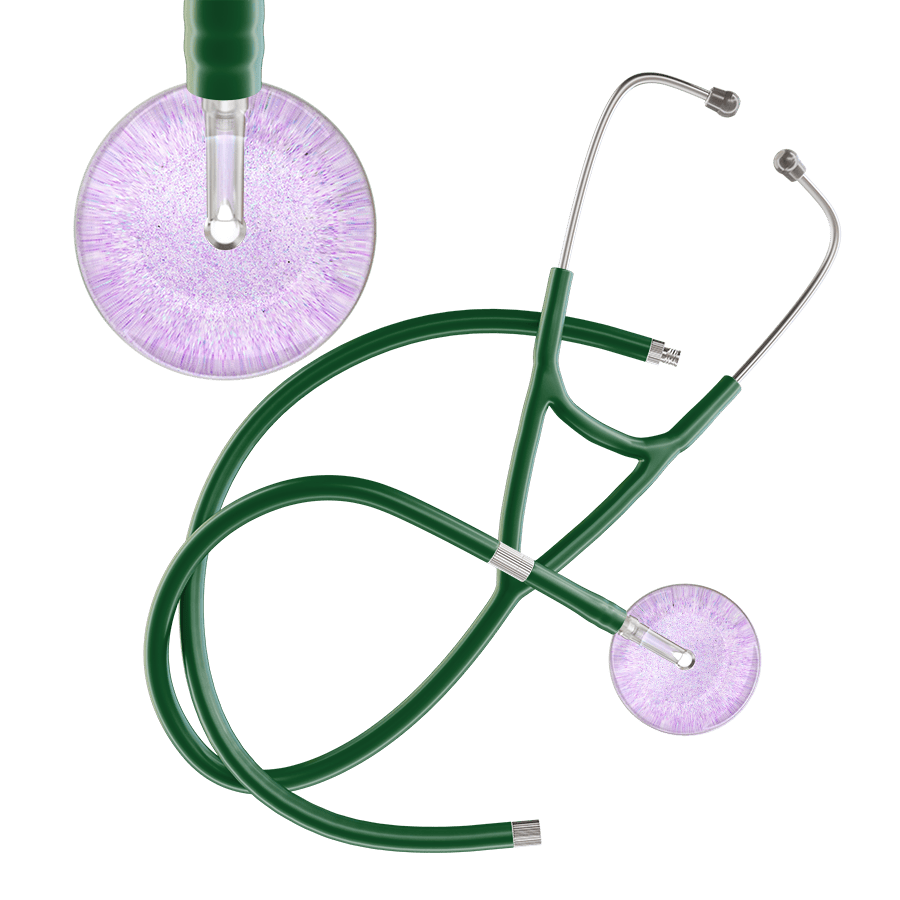 Light Glitter & Sparkles Cardiology Stethoscope