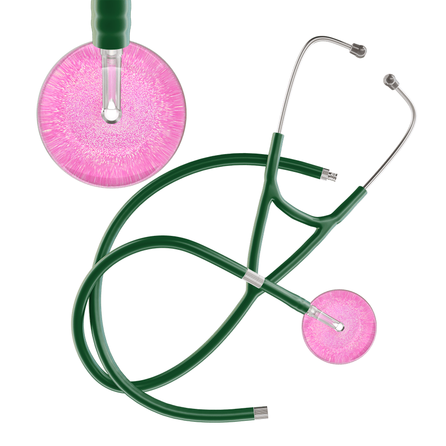 Light Glitter & Sparkles Cardiology Stethoscope