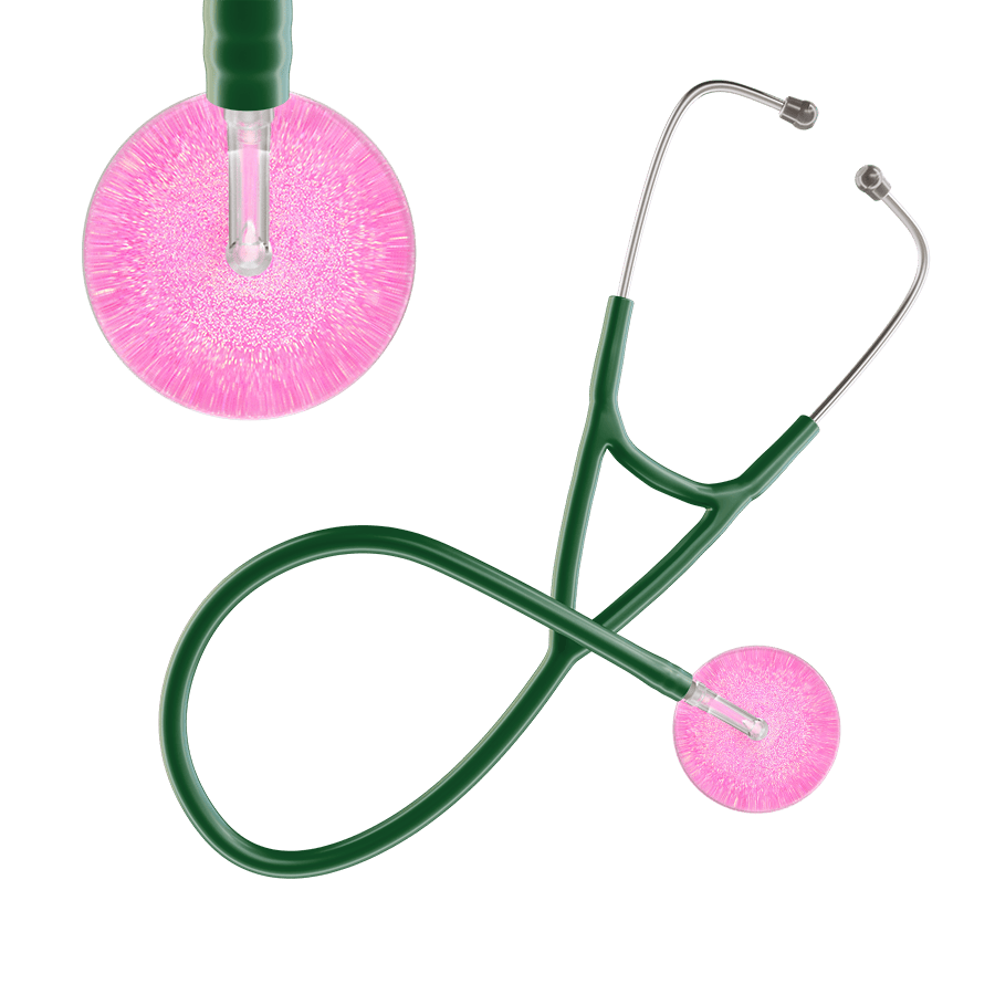 Light Glitter & Sparkles Cardiology Stethoscope
