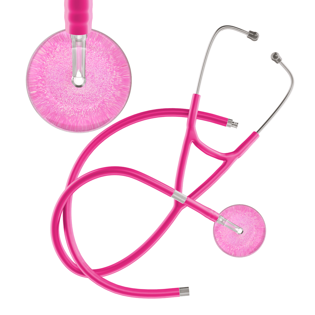 Light Glitter & Sparkles Cardiology Stethoscope