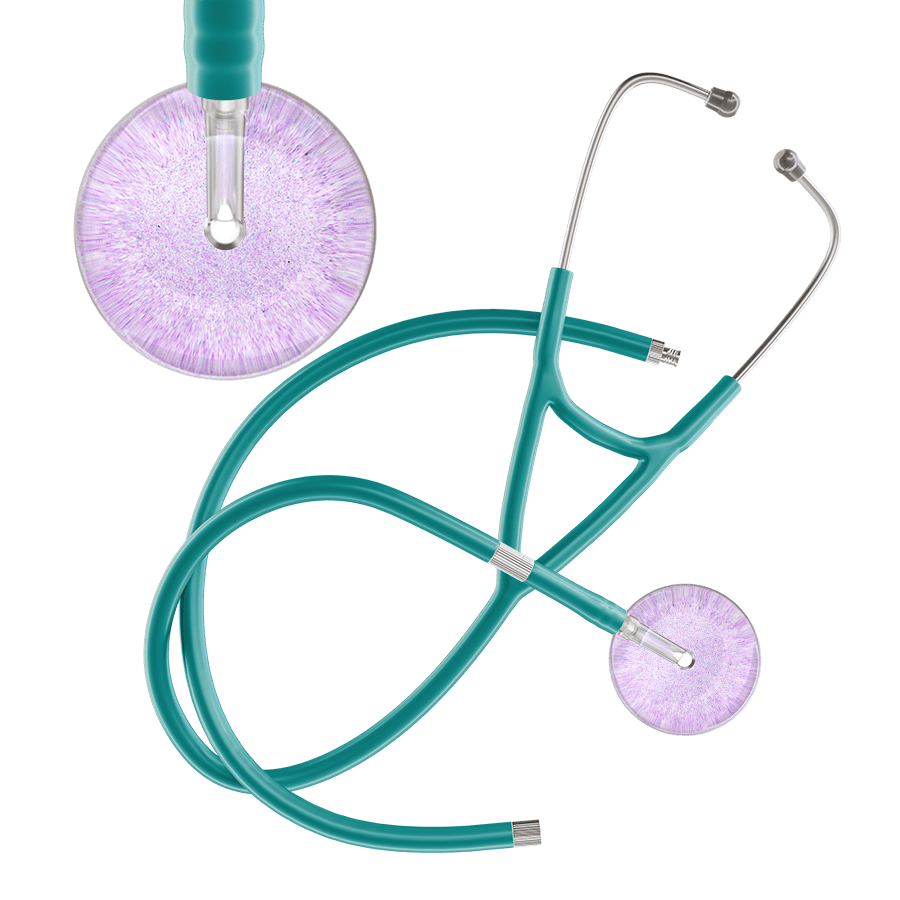 Light Glitter & Sparkles Cardiology Stethoscope