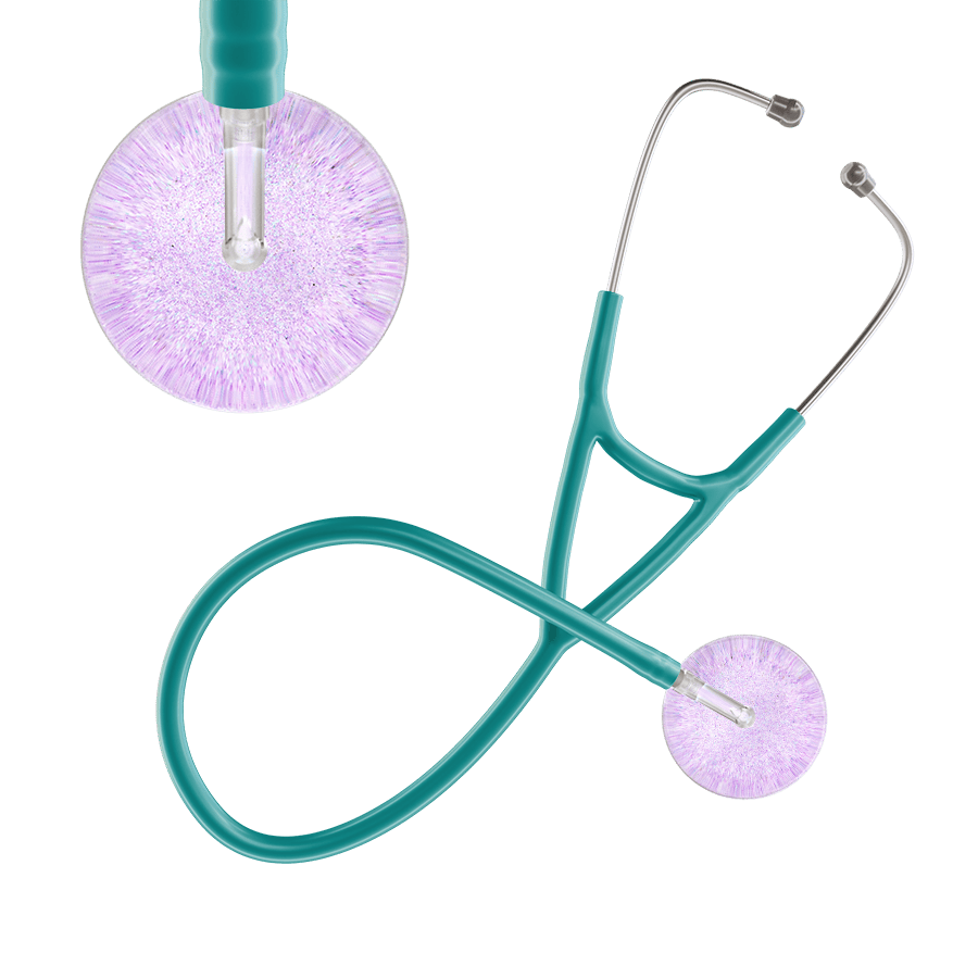 Light Glitter & Sparkles Cardiology Stethoscope