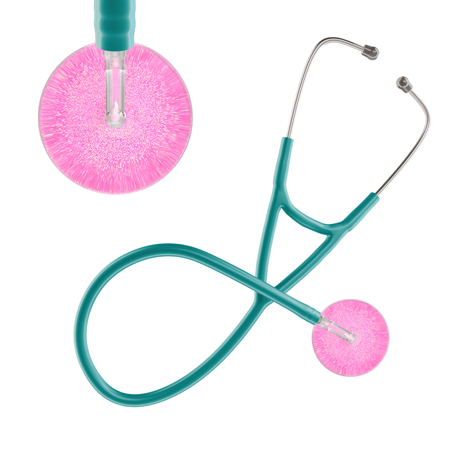 Light Glitter & Sparkles Cardiology Stethoscope
