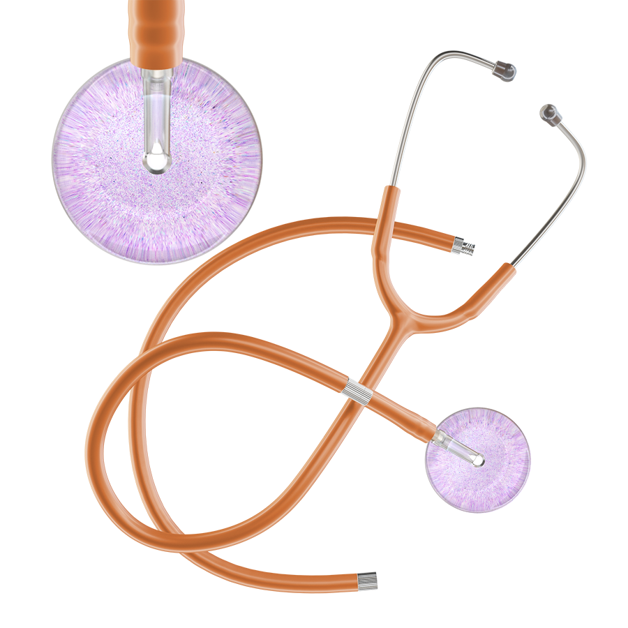Light Glitter & Sparkles Cardiology Stethoscope
