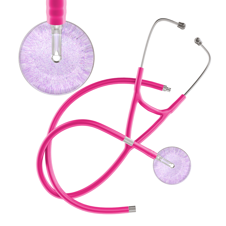 Light Glitter & Sparkles Cardiology Stethoscope