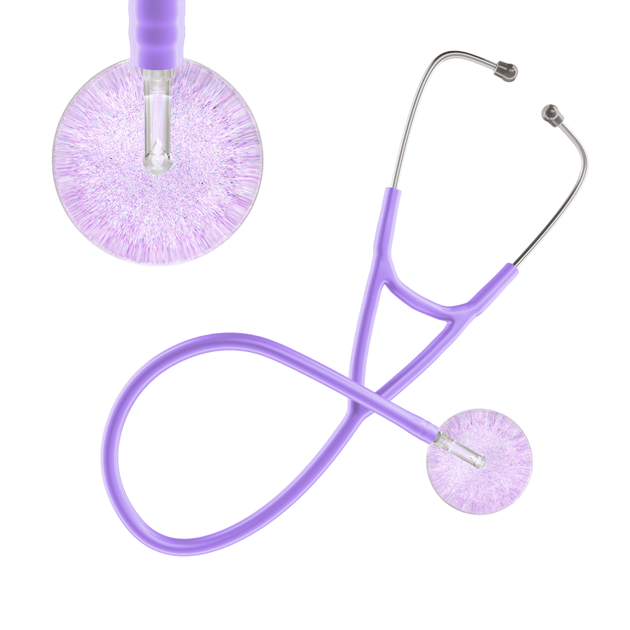 Ultrascope Single Stethoscope Lavender Glitter and Sparkles / Adult / Lavender Glitter & Sparkles Cardiology Stethoscope