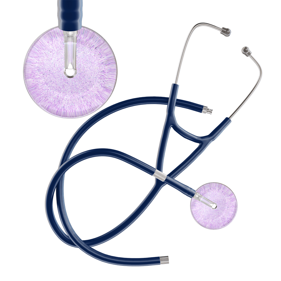 Light Glitter & Sparkles Cardiology Stethoscope
