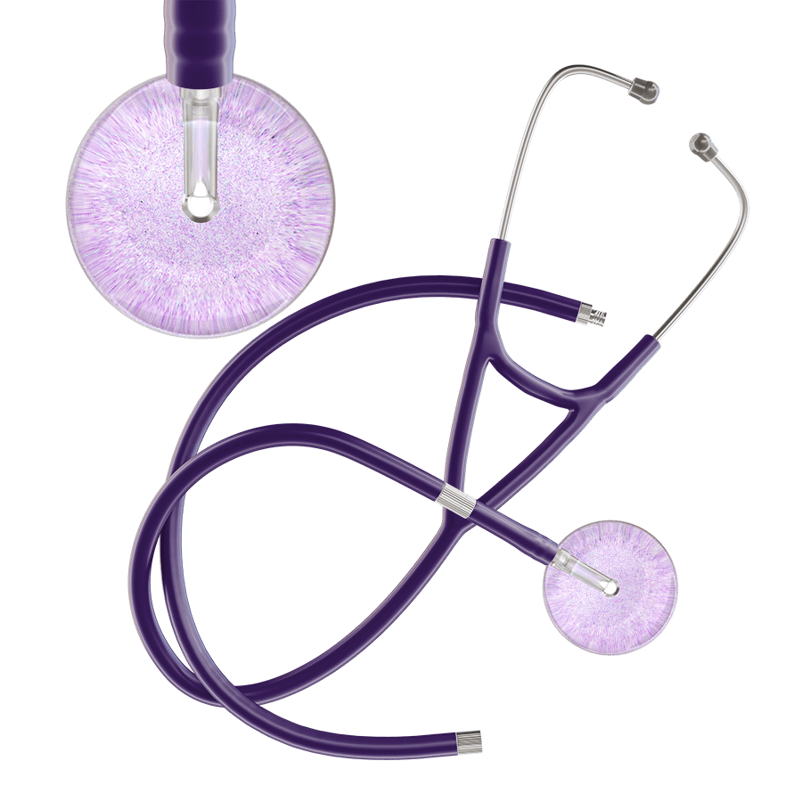 Light Glitter & Sparkles Cardiology Stethoscope
