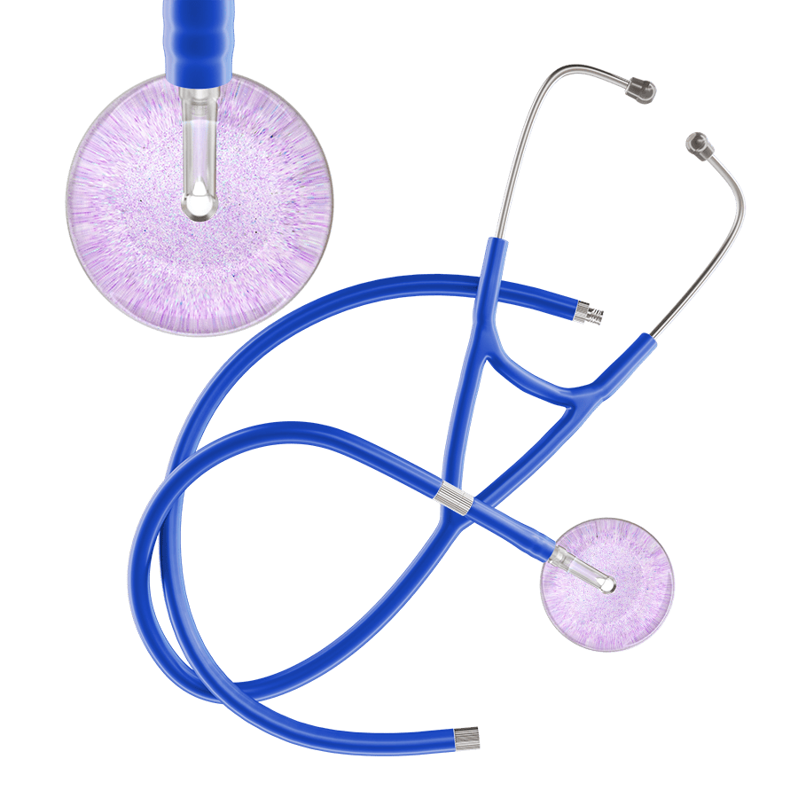 Light Glitter & Sparkles Cardiology Stethoscope