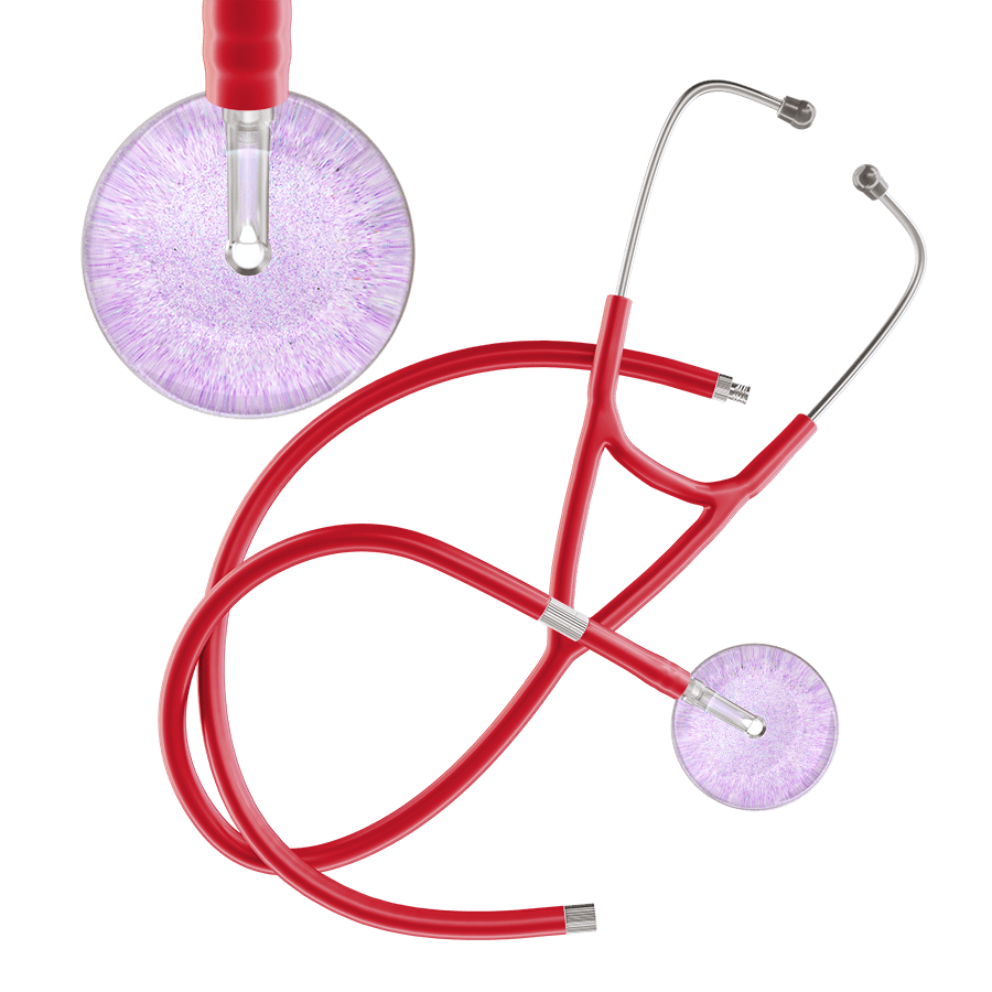 Light Glitter & Sparkles Cardiology Stethoscope