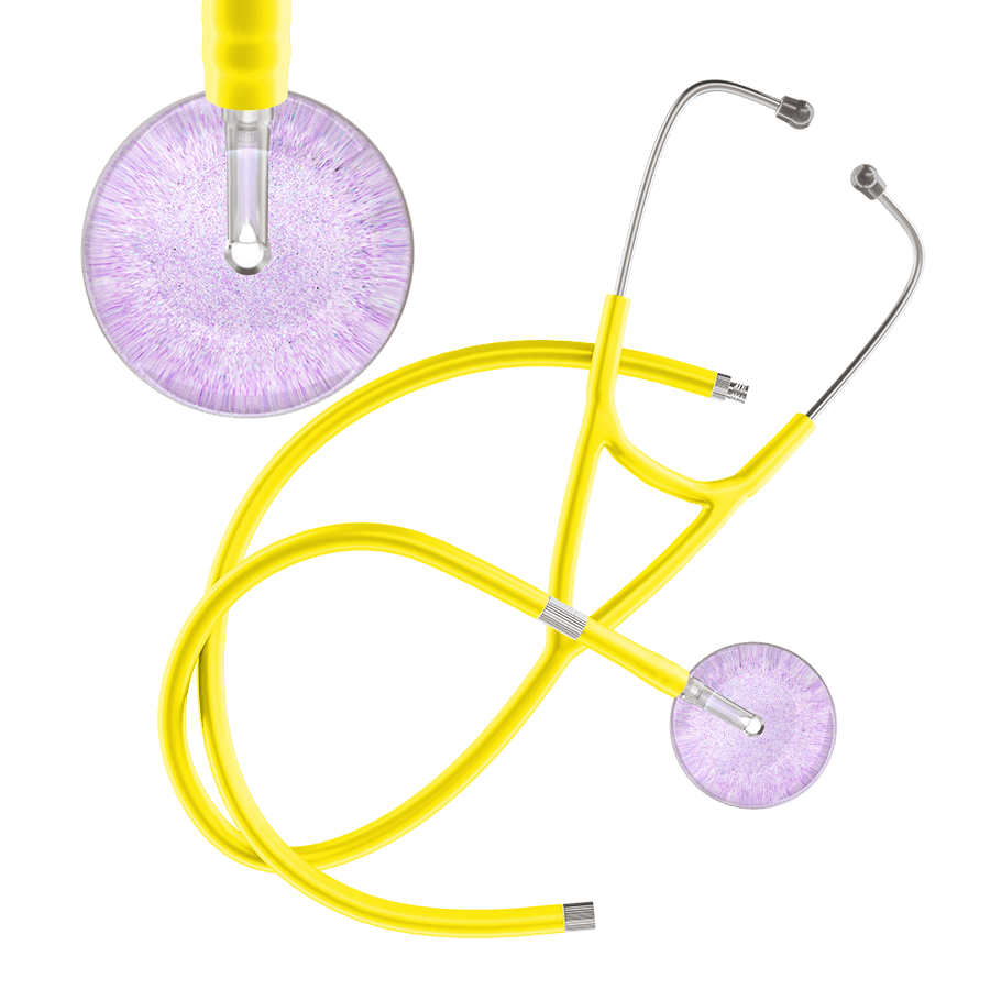 Light Glitter & Sparkles Cardiology Stethoscope