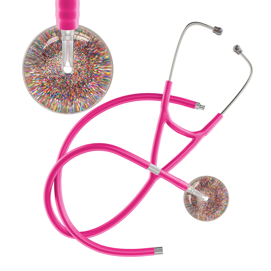 Dark Glitter & Sparkles Cardiology Stethoscope