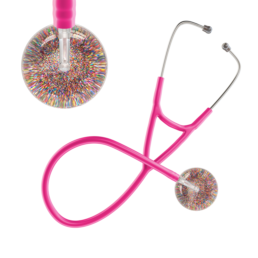 Dark Glitter & Sparkles Cardiology Stethoscope