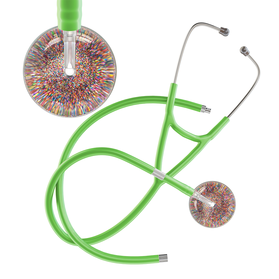 Dark Glitter & Sparkles Cardiology Stethoscope