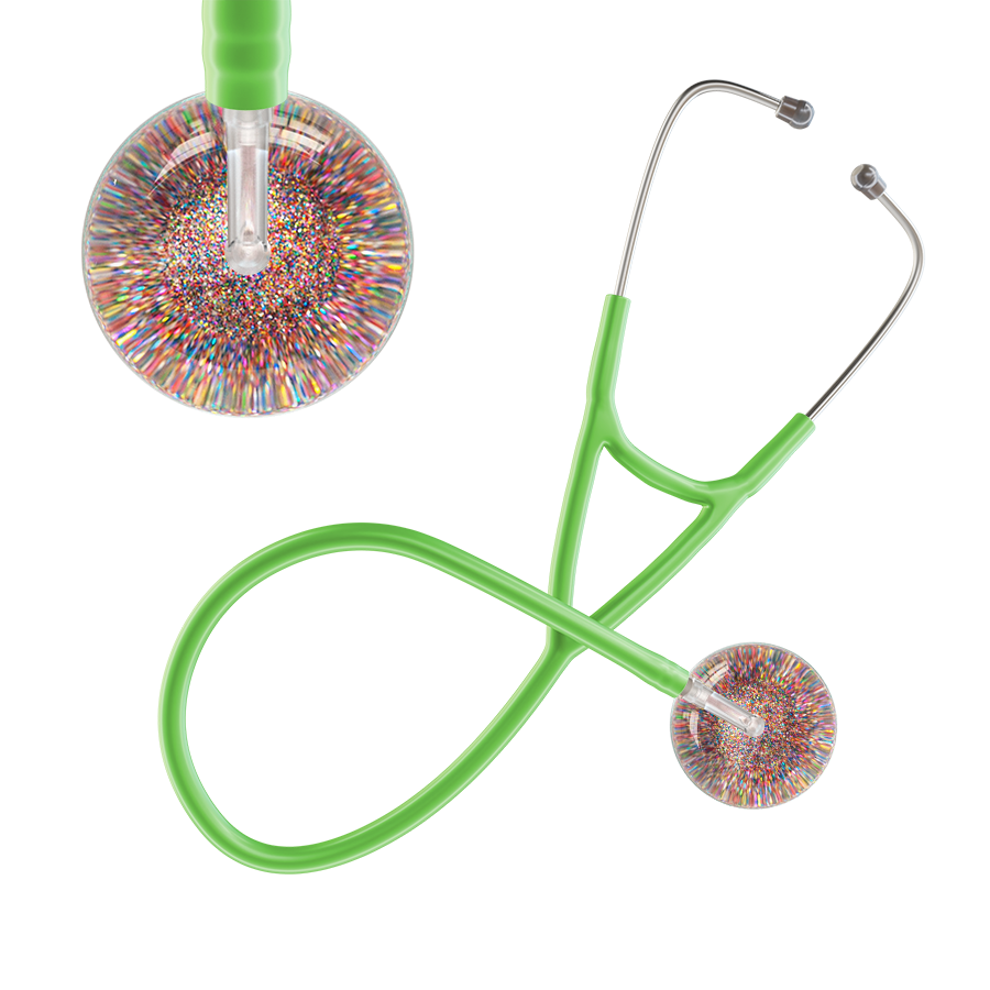 Dark Glitter & Sparkles Cardiology Stethoscope