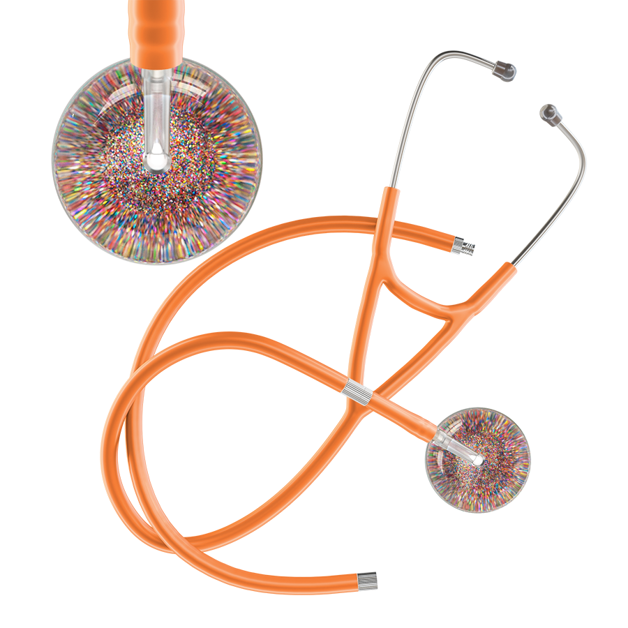 Dark Glitter & Sparkles Cardiology Stethoscope