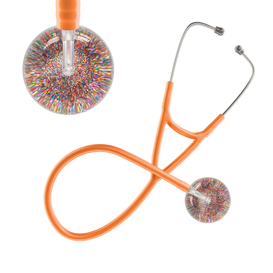 Dark Glitter & Sparkles Cardiology Stethoscope