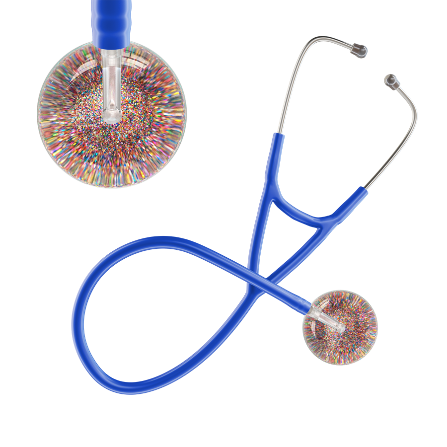 Dark Glitter & Sparkles Cardiology Stethoscope