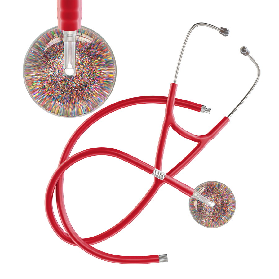 Dark Glitter & Sparkles Cardiology Stethoscope