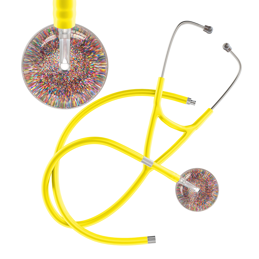 Dark Glitter & Sparkles Cardiology Stethoscope