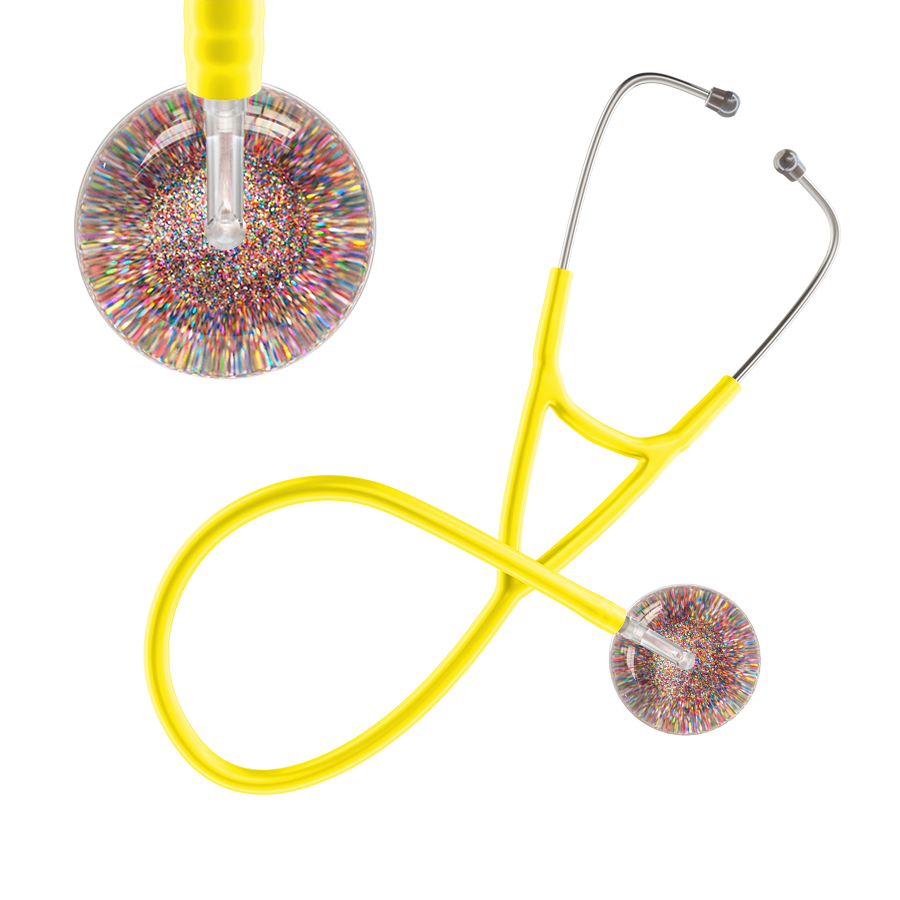 Dark Glitter & Sparkles Cardiology Stethoscope
