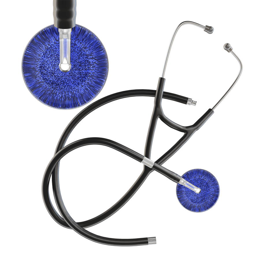 Dark Glitter & Sparkles Cardiology Stethoscope