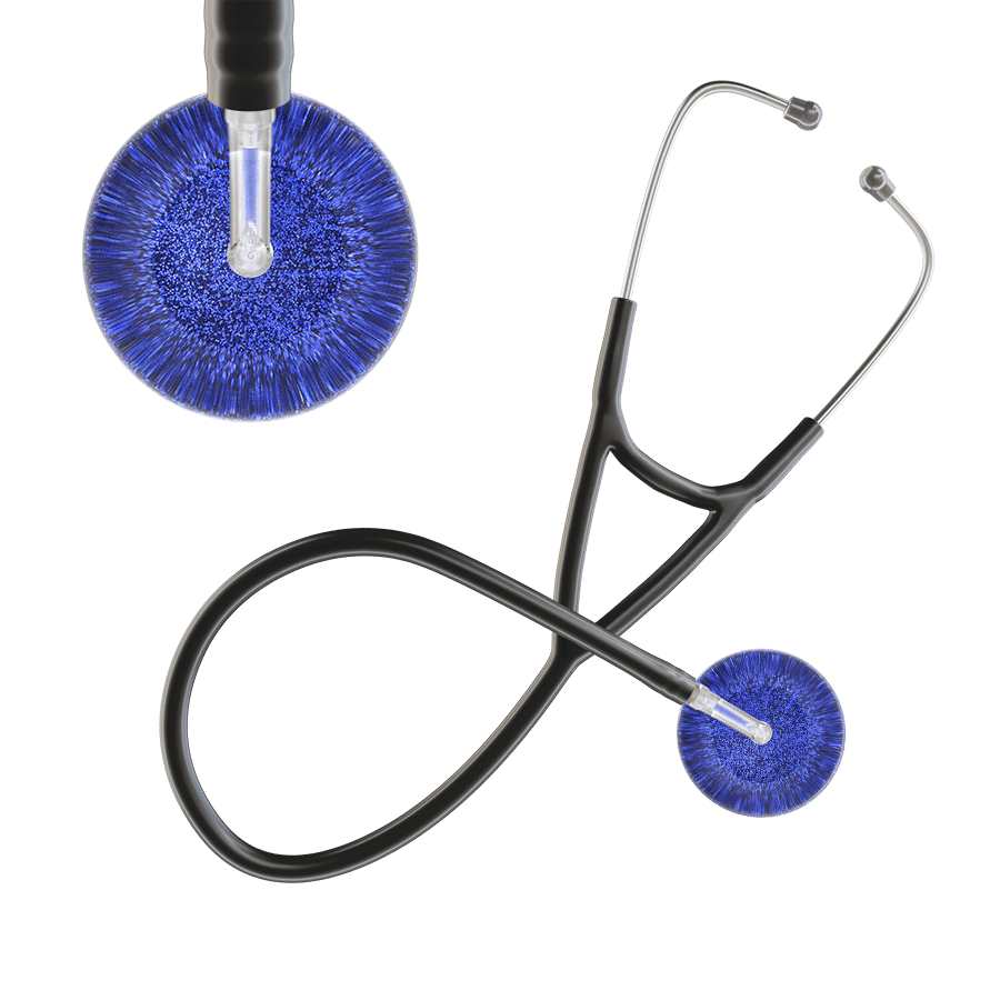Dark Glitter & Sparkles Cardiology Stethoscope