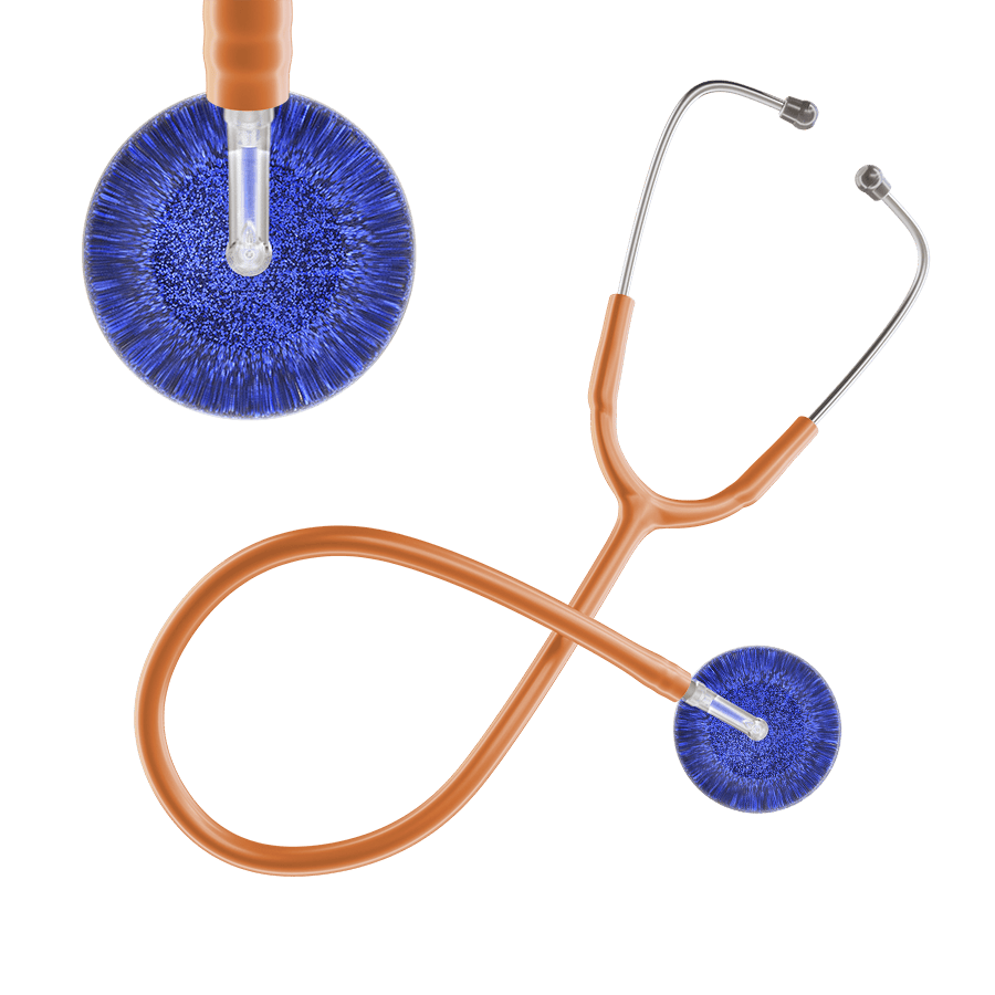 Ultrascope Single Stethoscope Royal Blue Glitter and Sparkles / Pediatric / Caramel Dark Glitter & Sparkles Stethoscope