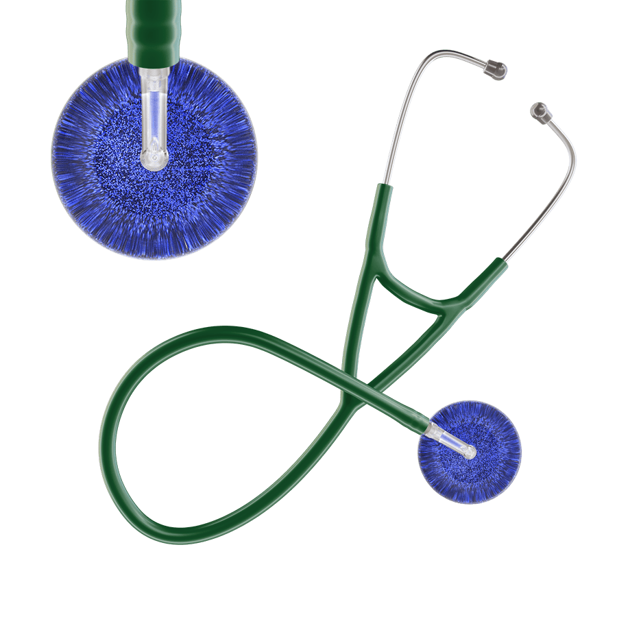 Dark Glitter & Sparkles Cardiology Stethoscope