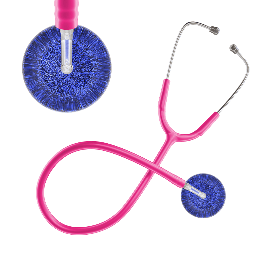 Ultrascope Single Stethoscope Royal Blue Glitter and Sparkles / Adult / Hot Pink Dark Glitter & Sparkles Stethoscope
