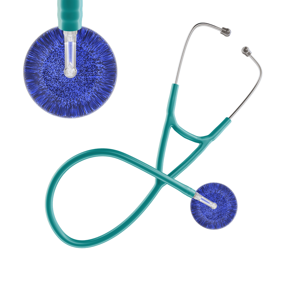 Dark Glitter & Sparkles Cardiology Stethoscope