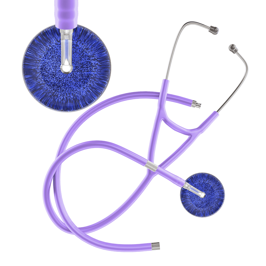 Dark Glitter & Sparkles Cardiology Stethoscope