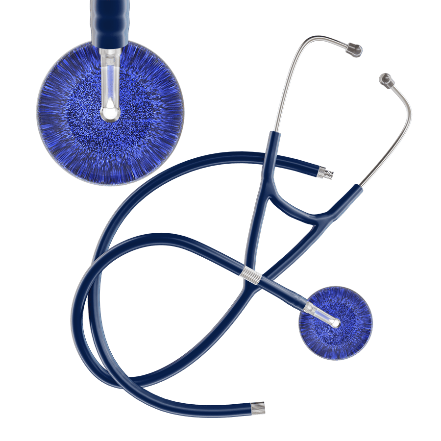 Dark Glitter & Sparkles Cardiology Stethoscope