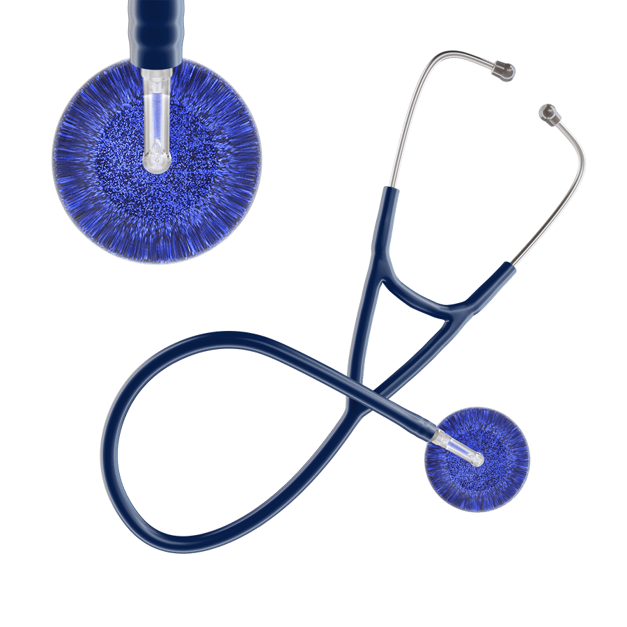 Dark Glitter & Sparkles Cardiology Stethoscope