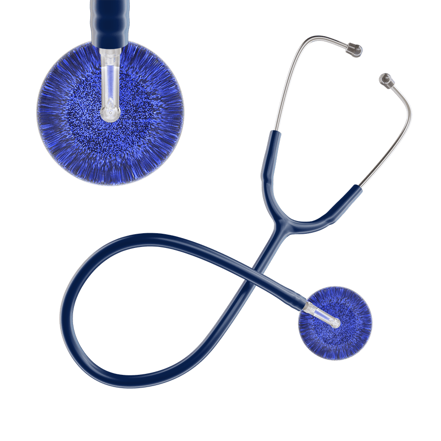 Ultrascope Single Stethoscope Royal Blue Glitter and Sparkles / Adult / Navy Glitter & Sparkles Stethoscope