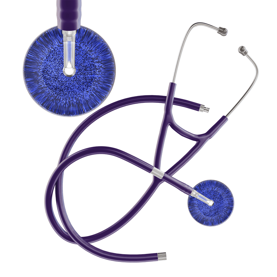 Dark Glitter & Sparkles Cardiology Stethoscope