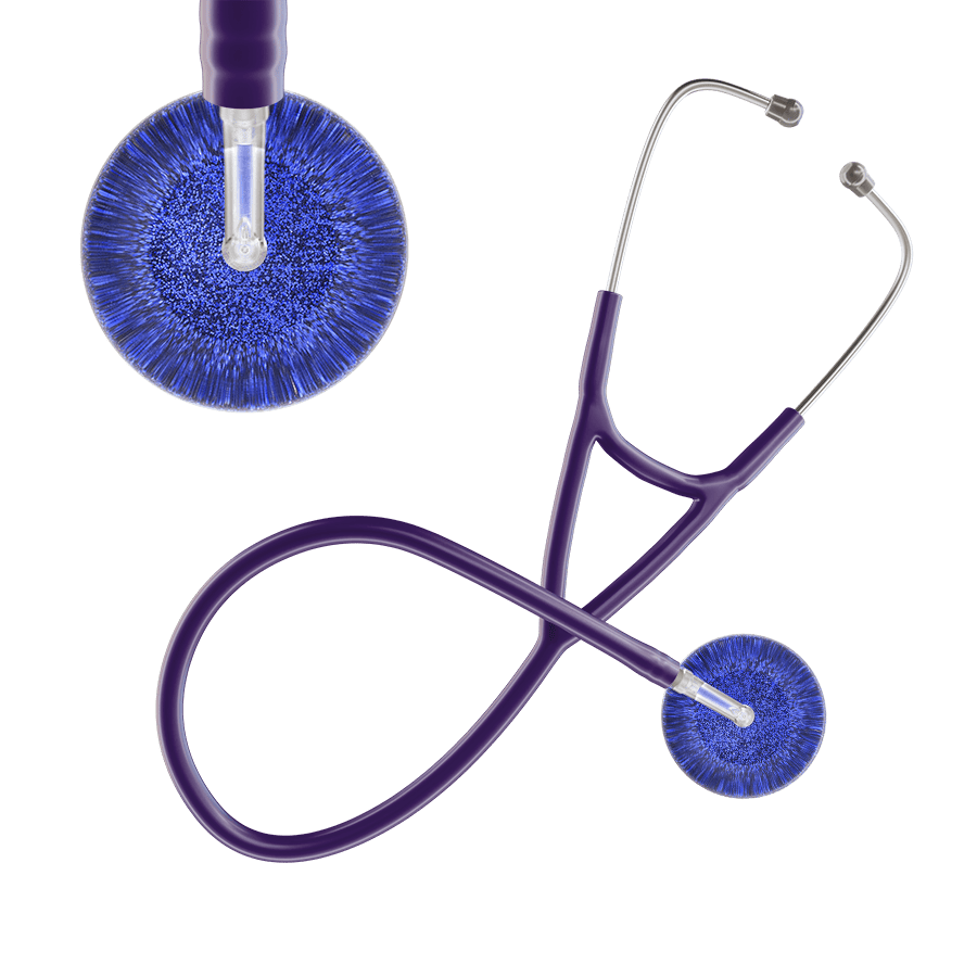 Dark Glitter & Sparkles Cardiology Stethoscope