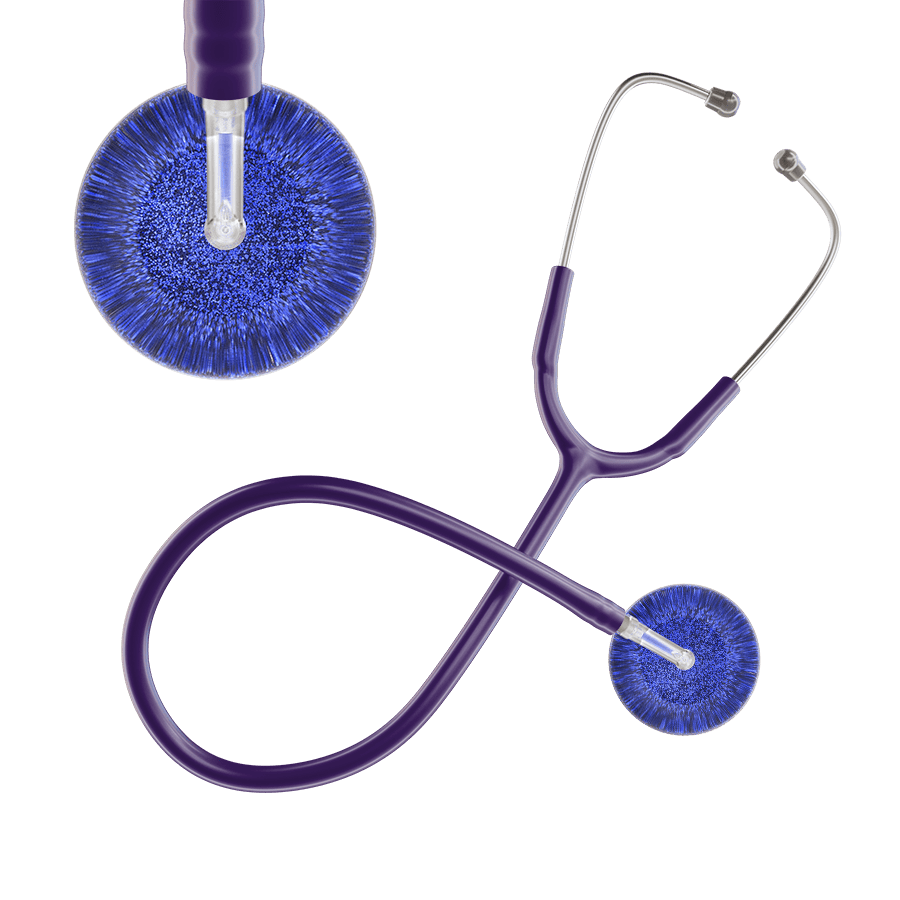 Ultrascope Single Stethoscope Royal Blue Glitter and Sparkles / Adult / Purple Dark Glitter & Sparkles Stethoscope