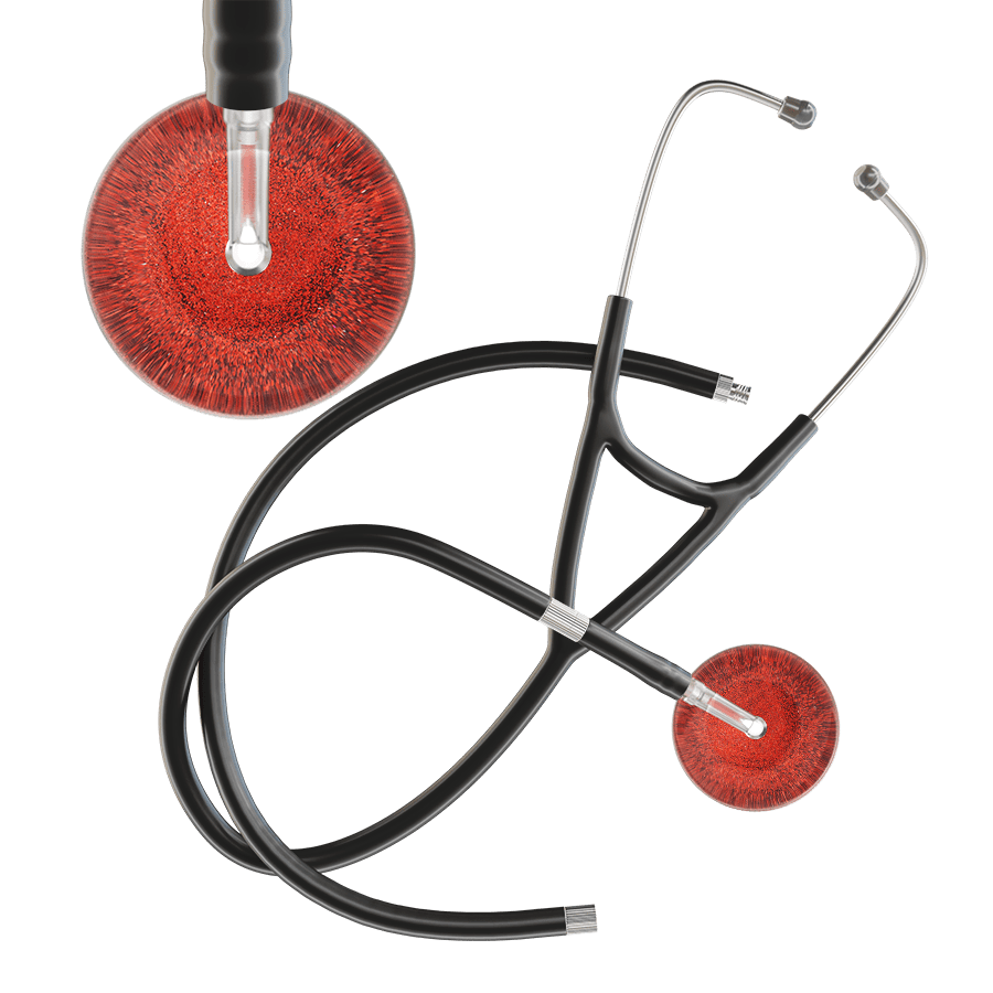 Dark Glitter & Sparkles Cardiology Stethoscope