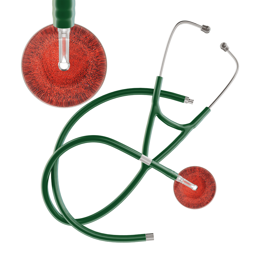 Dark Glitter & Sparkles Cardiology Stethoscope