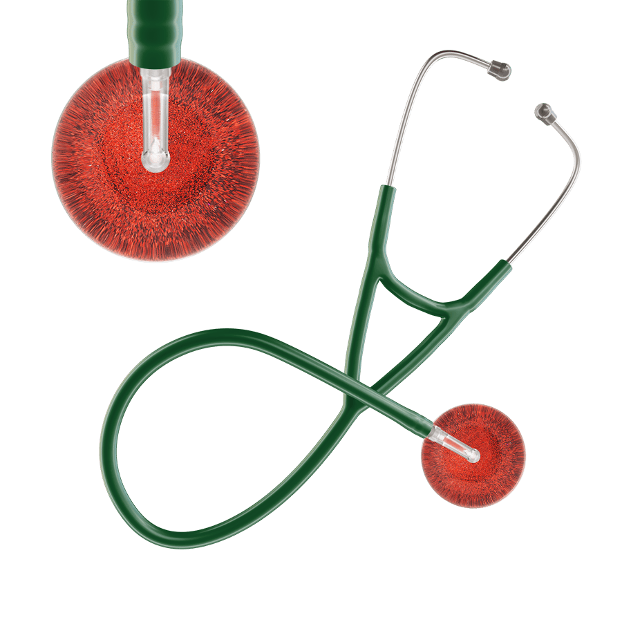 Dark Glitter & Sparkles Cardiology Stethoscope
