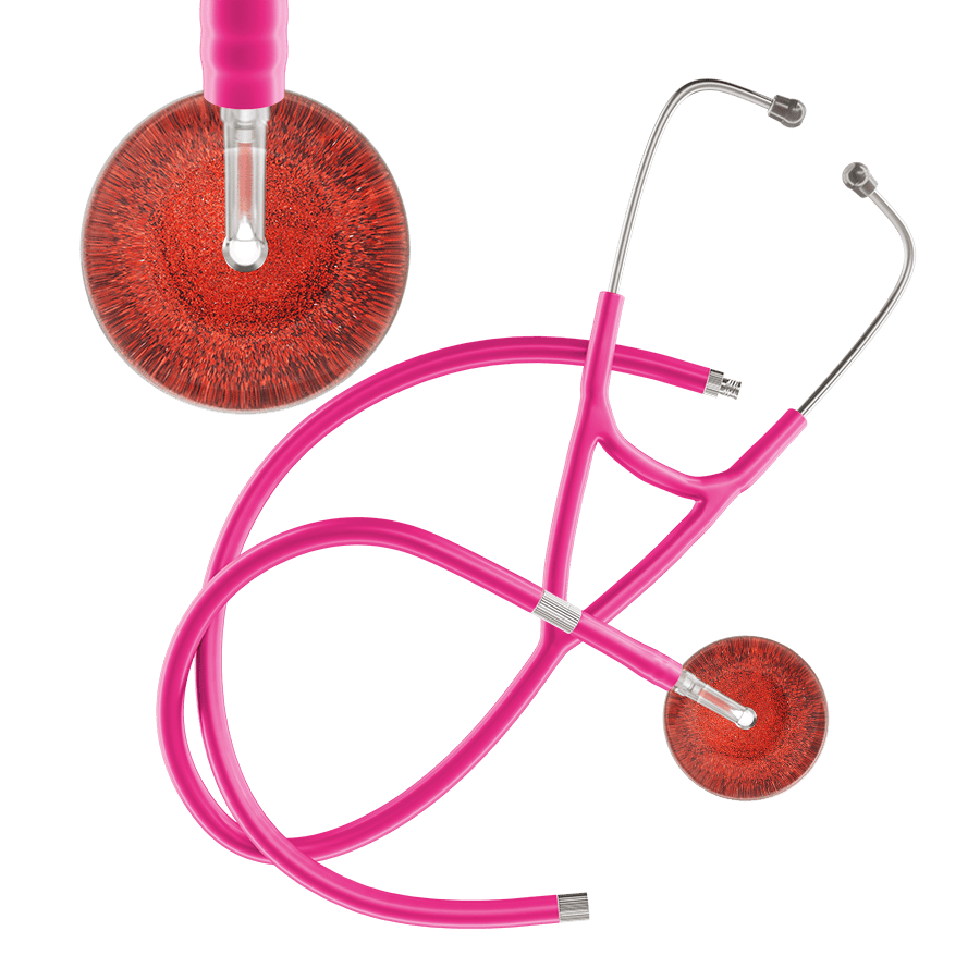 Dark Glitter & Sparkles Cardiology Stethoscope
