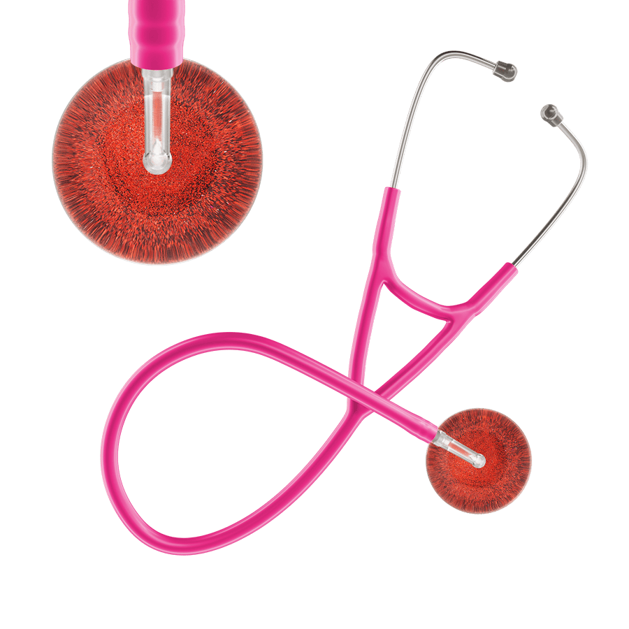 Dark Glitter & Sparkles Cardiology Stethoscope