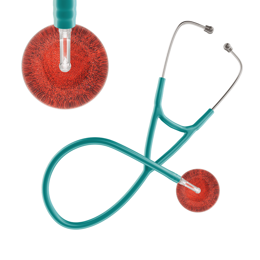 Dark Glitter & Sparkles Cardiology Stethoscope