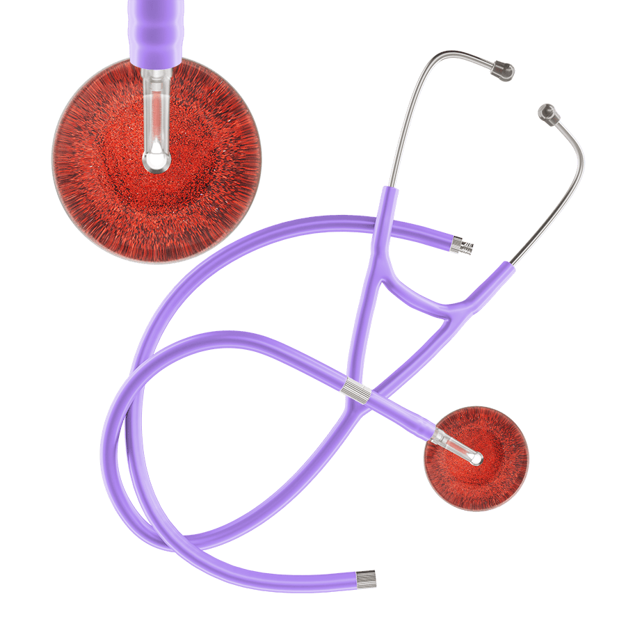 Dark Glitter & Sparkles Cardiology Stethoscope