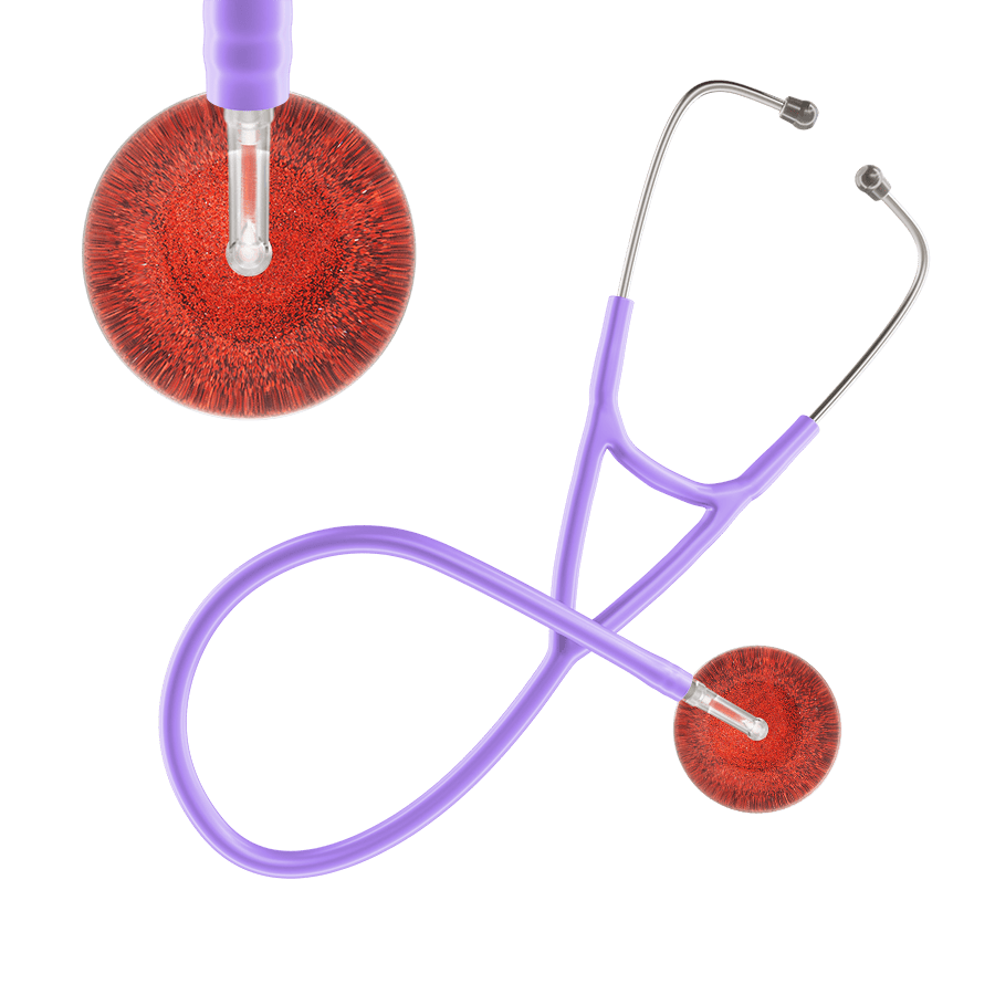 Dark Glitter & Sparkles Cardiology Stethoscope