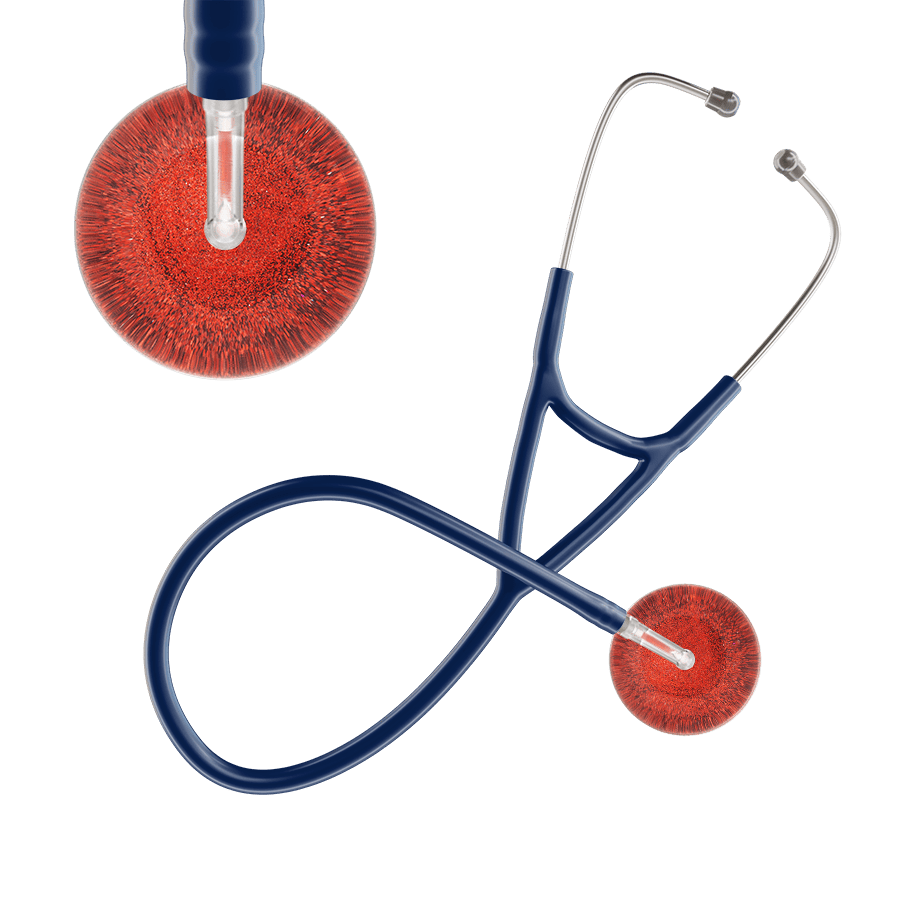 Dark Glitter & Sparkles Cardiology Stethoscope