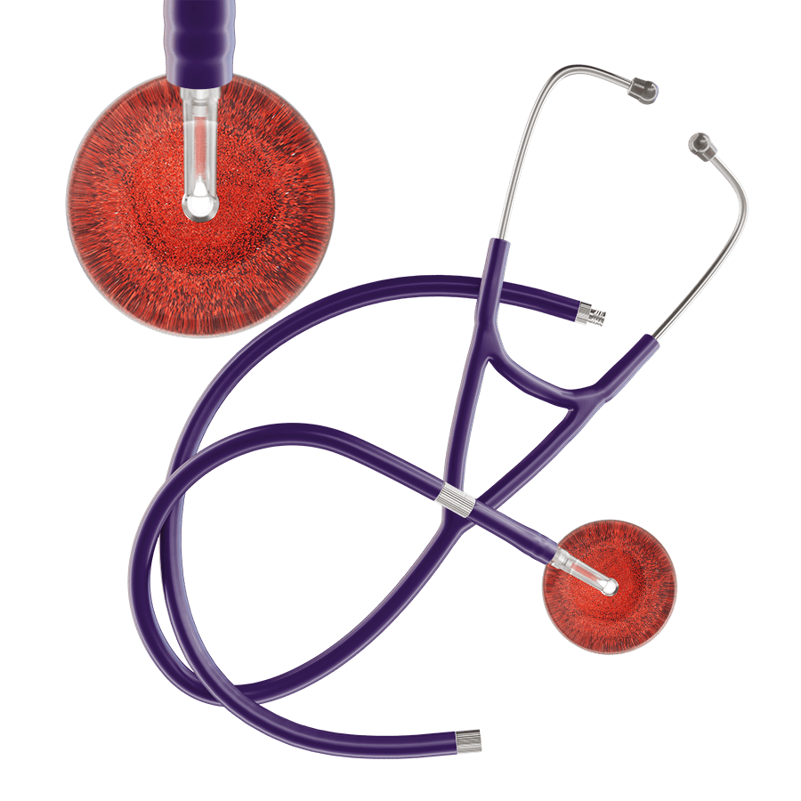Dark Glitter & Sparkles Cardiology Stethoscope